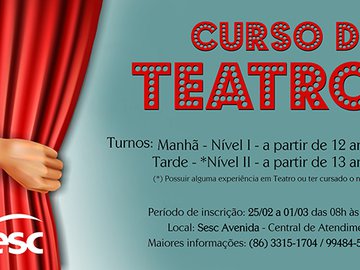 Sesc Avenida abrirá inscrições para curso gratuito de teatro