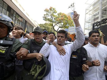 O líder oposicionista Leopoldo López