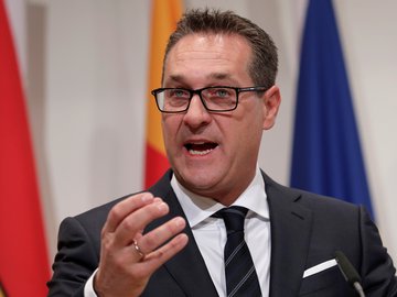 O vice-chanceler austríaco Heinz-Christian Strache