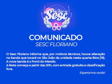 Comunicado Sesc Floriano