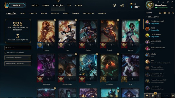 League of Legends coleção