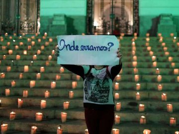 Homenagem no Rio de Janeiro aos mais de 500 mil mortos pela covid-19 no Brasil