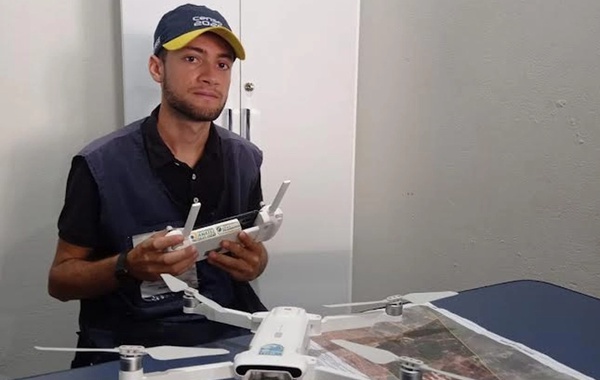 Recenseador usa drone para buscar domicílios em áreas rurais do Piauí