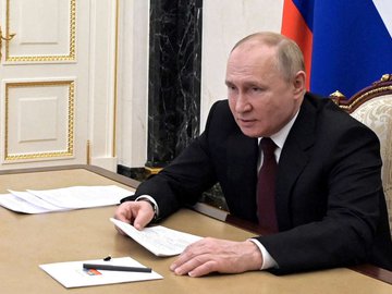 Presidente da Rússia, Vladimir Putin, durante reunião em Moscou