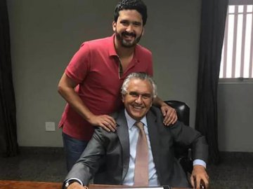 O governador de Goiás, Ronaldo Caiado, e seu filho Ronaldo Ramos Caiado Filho