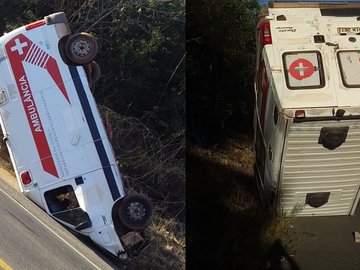 Ambulância do sistema prisional capota entre Teresina e Altos