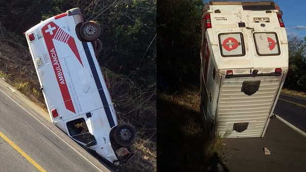 Ambulância do sistema prisional capota entre Teresina e Altos